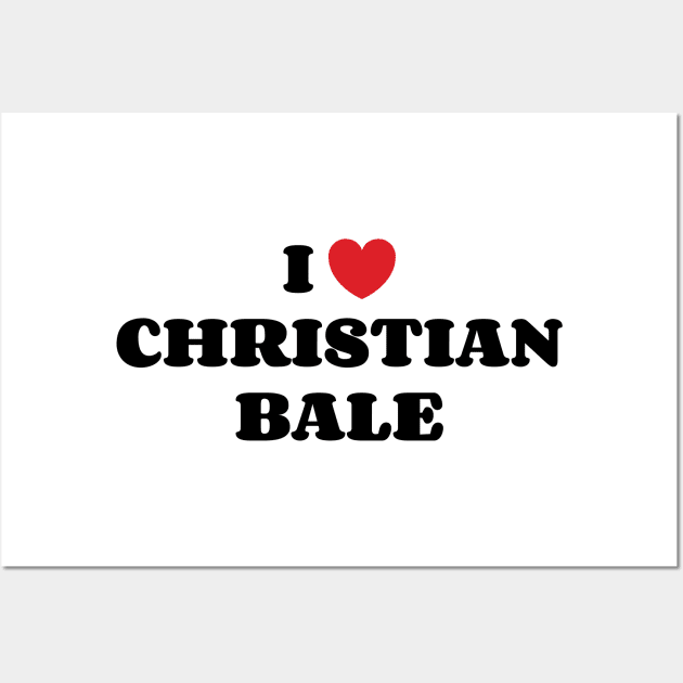 I Heart Christian Bale v2 Wall Art by Emma